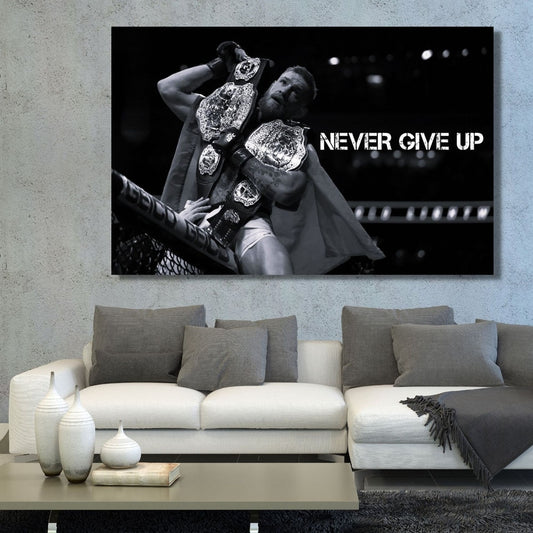 Never Give Up Conor McGregor Poster