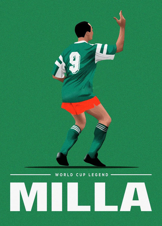 Roger Milla Sport Soccer Futbol Poster