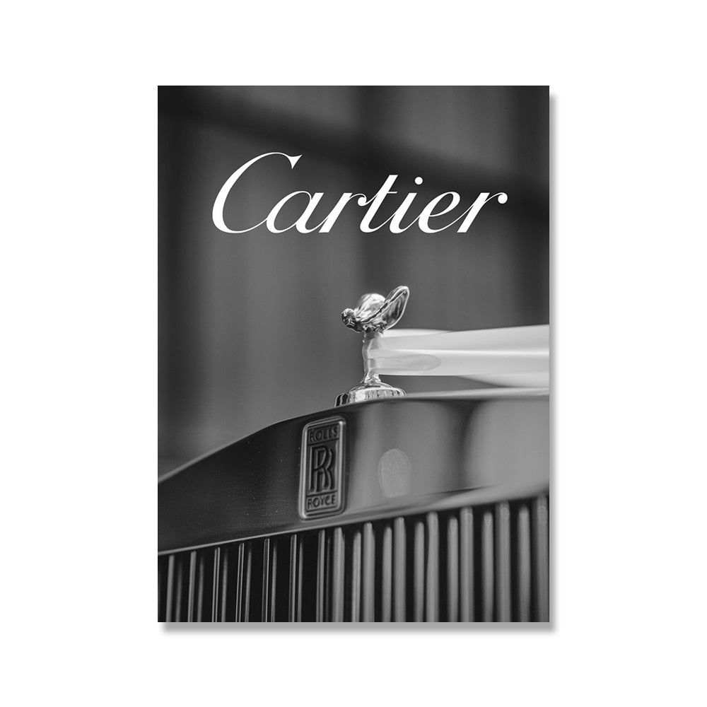Cartier Rolls Royce Luxury Wall Art Poster
