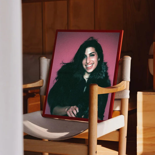 Amy Winehouse Purple Portrait Poster