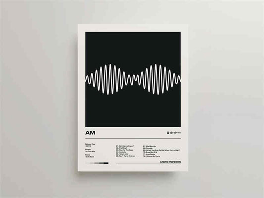 Arctic Monkeys AM Minimalist Album Cover Wall Art Poster