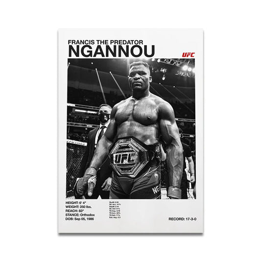 Francis Ngannou Minimalist UFC Poster