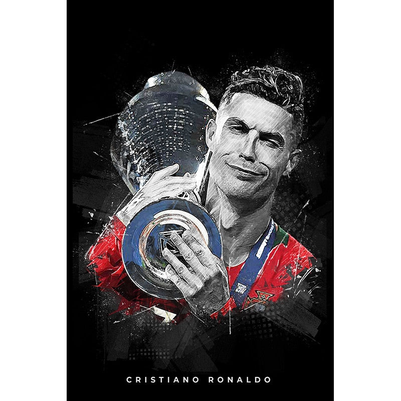Cristiano Ronaldo Trophy Futbol Football Soccer Poster