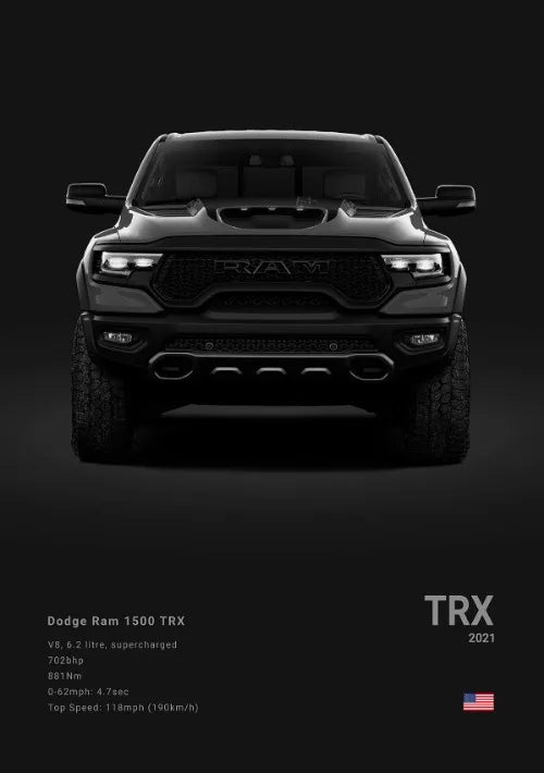 Dodge Ram TRX Minimalist Car Poster