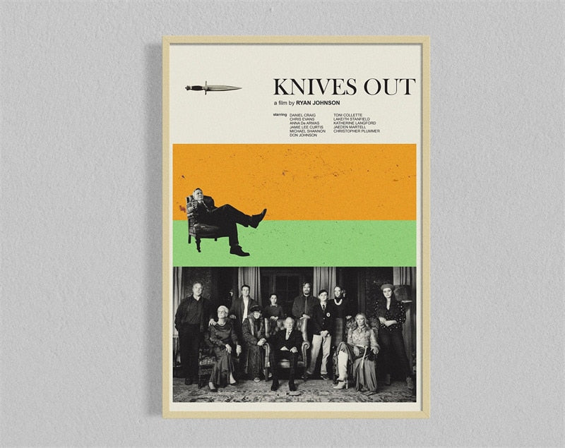 Knives Out Minimalist Movie Wall Art Poster