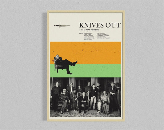 Knives Out Minimalist Movie Wall Art Poster