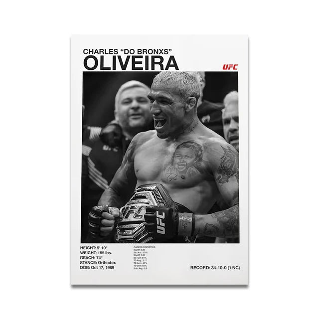 Charles Do Bronxs Oliveira Minimalist UFC Poster