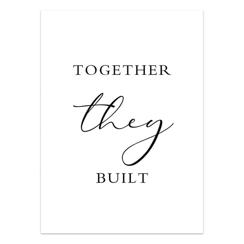 Together They Built Love Minimalist Poster