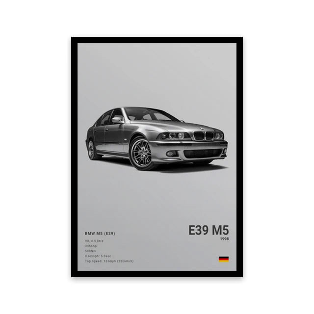 BMW M5 E39 Car Poster