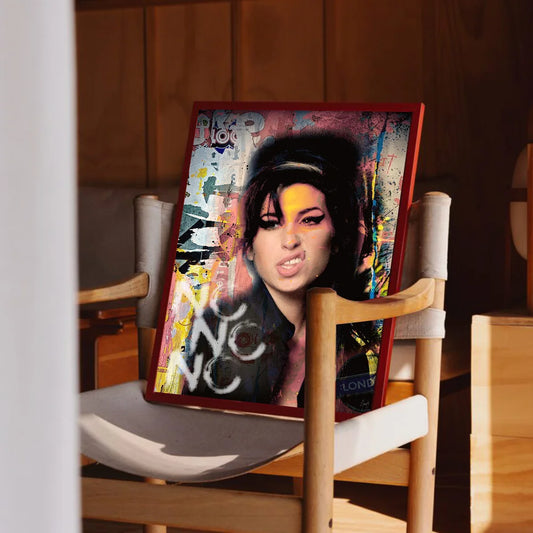 Amy Winehouse Abstract Painting Poster
