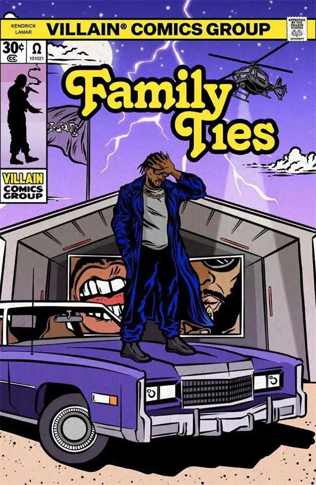 Kendrick Lamar Comic Rap Poster – Aesthetic Wall Decor