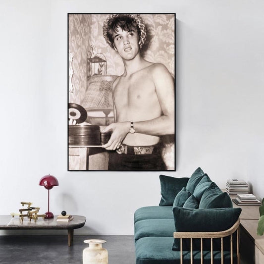 Young Elvis Presley Portrait Poster