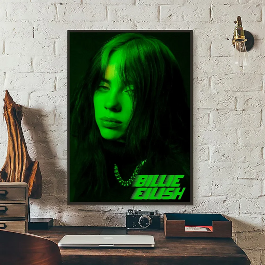 Billie Eilish Neon Green Poster