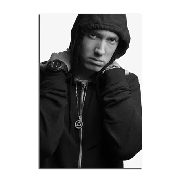 Eminem Black and White Poster