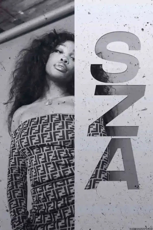 SZA Black and White Wall Art Poster