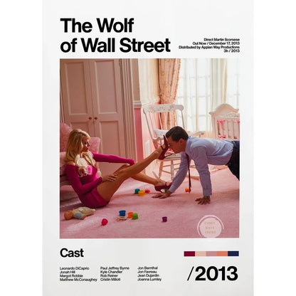 The Wolf Of Wall Street Margot Robbie Leonardo Dicaprio Minimalist Movie Poster