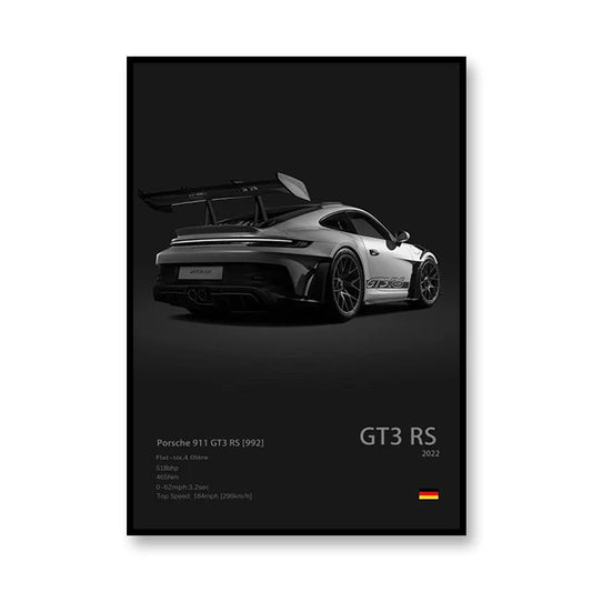 2022 Porsche 911 GT3 RS Car Poster