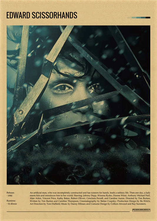 Edward Scissors Minimalist Movie Poster
