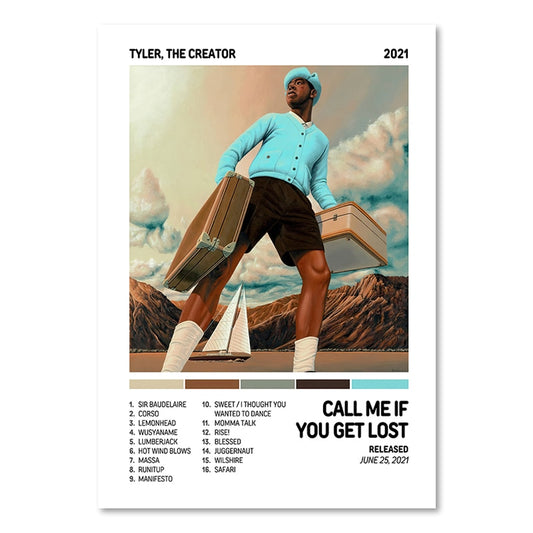 Tyler The Creator Call Me If You Get Lost Minimalist Album Poster