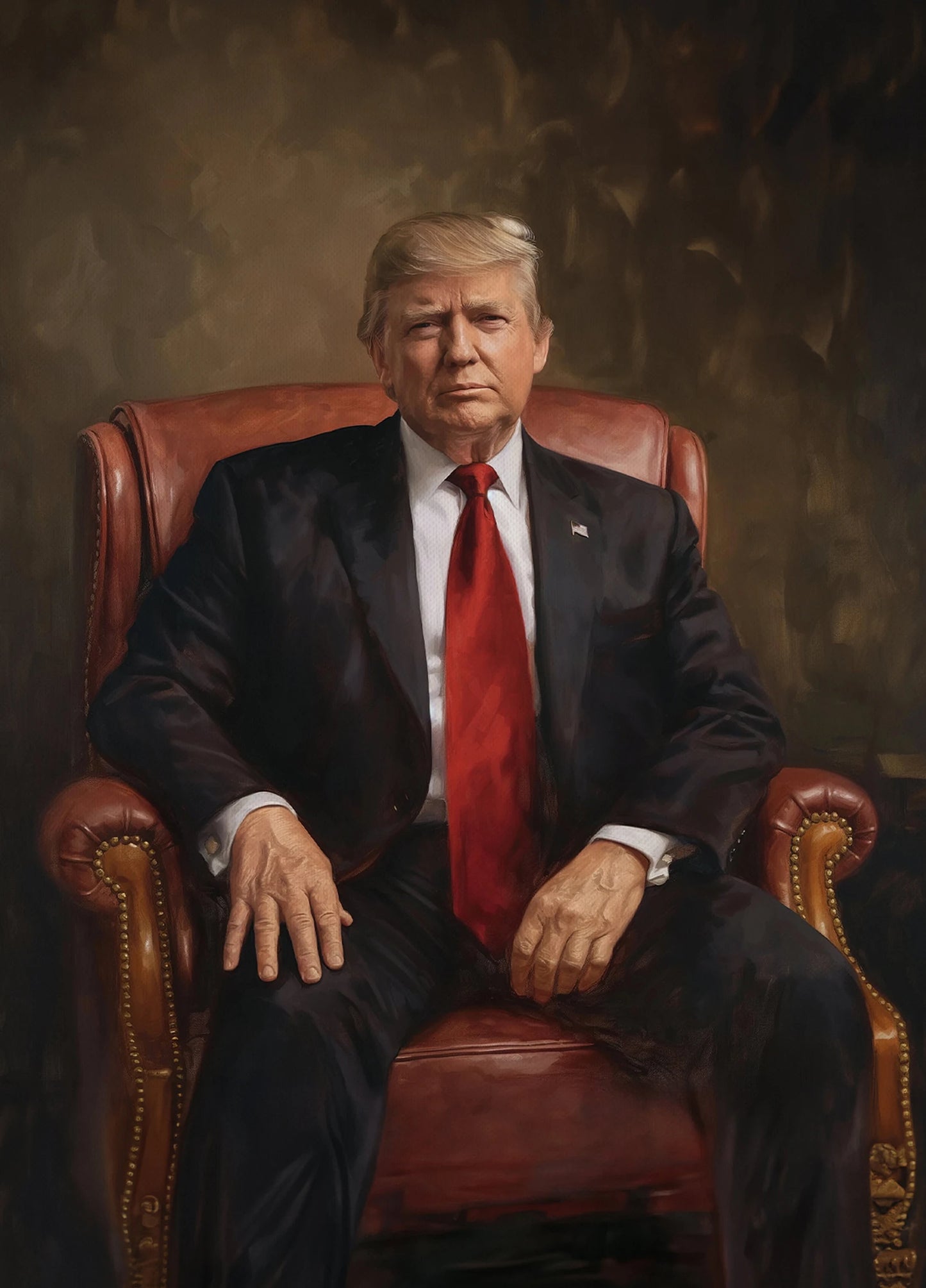 Donald Trump Sitting Portrait Poster