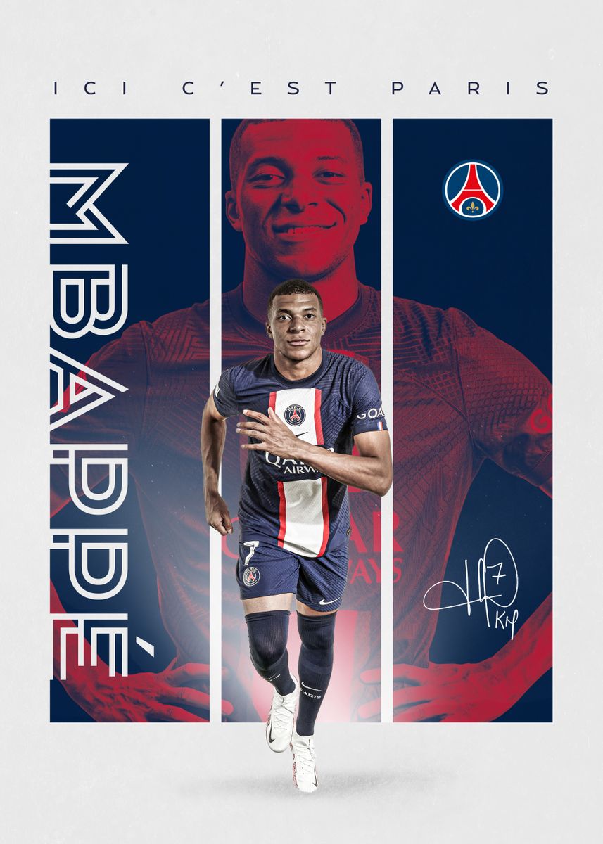 Mbappe Soccer Football Star Poster