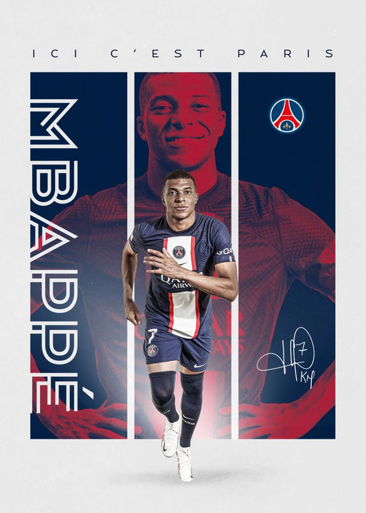 Mbappe Soccer Football Star Poster