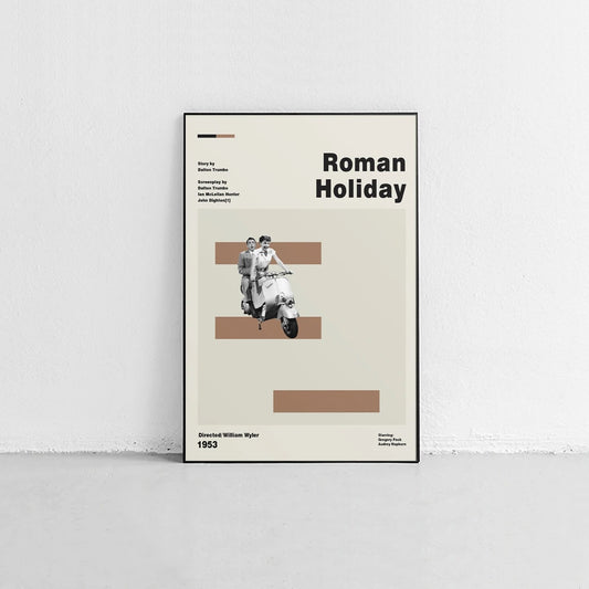 Roman Holiday Minimalist Movie Wall Art Poster