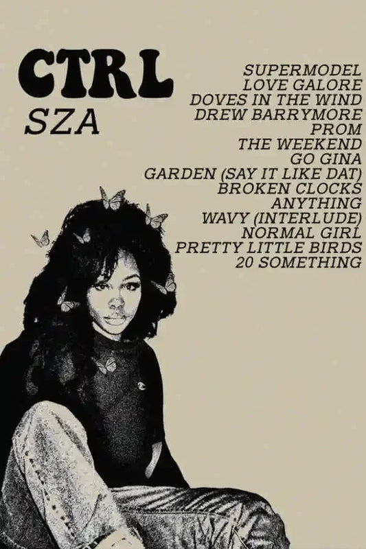 SZA CTRL Songs Wall Art Poster