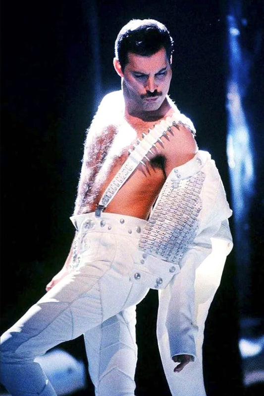 Queen Band Freddie Mercury In Concert White Poster