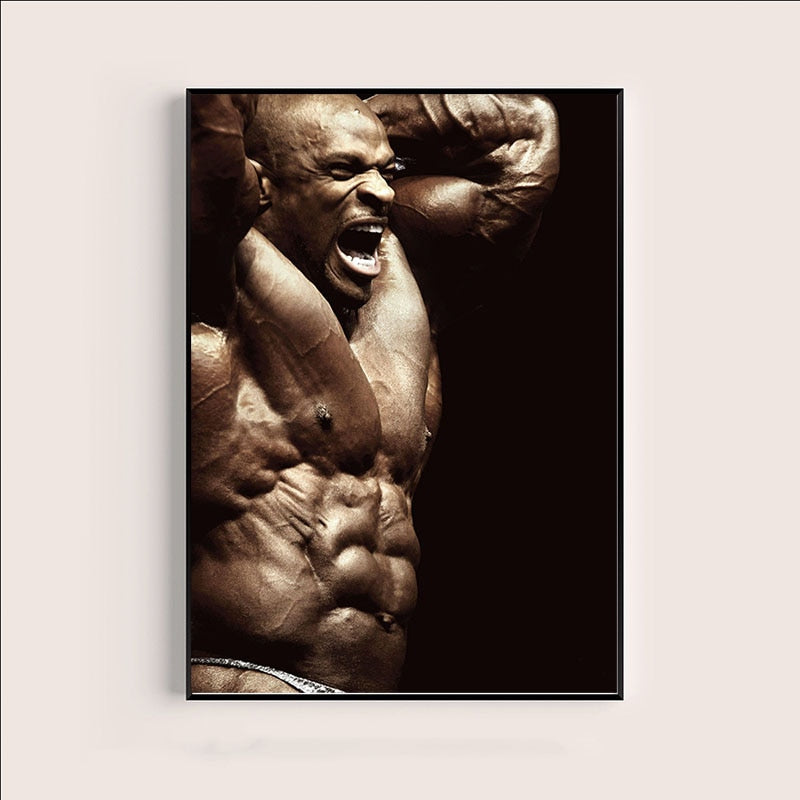 Ronnie Coleman Muscle Gym Portrait Poster