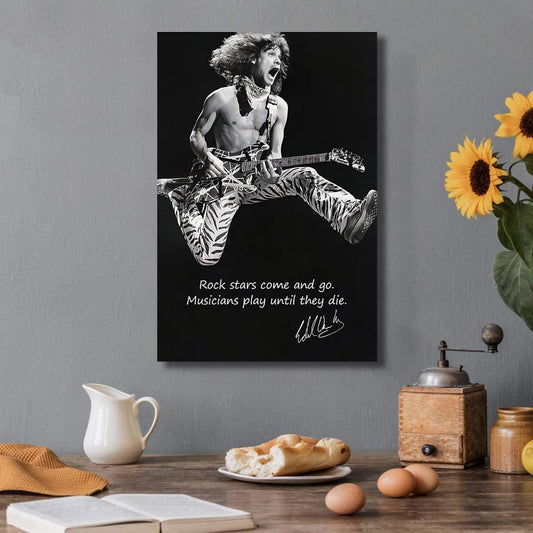 Eddie Van Halen Quote Rock Poster