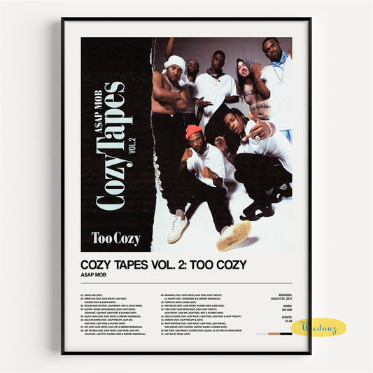 Asap Mob Cozy Tapes Vol. 2 Minimalist Album Cover Poster