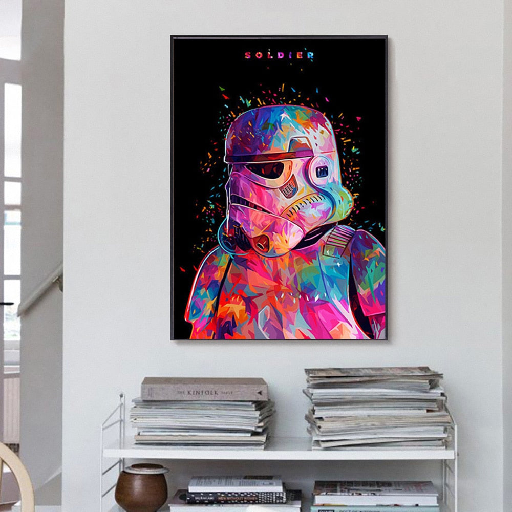 Starwars Storm Trooper Painting Poster