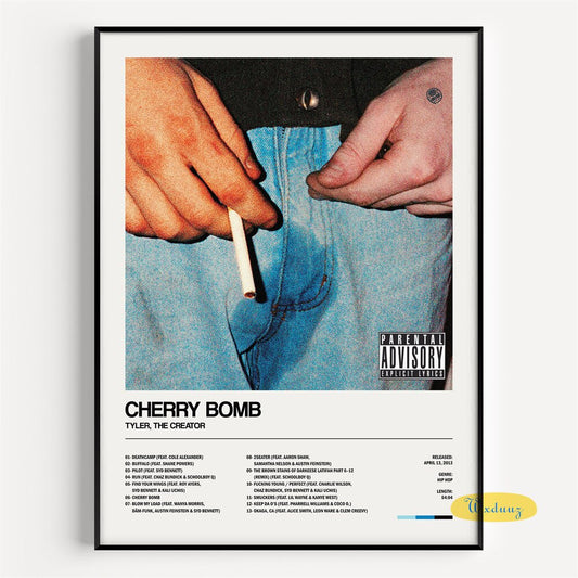 Tyler The Creator Cherry Bomb Minimalist Album Cover Poster