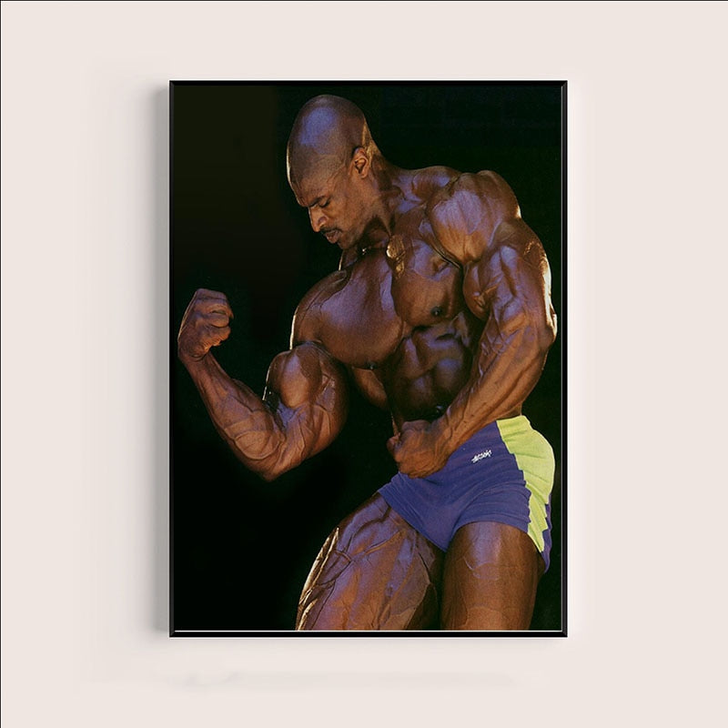 Ronnie Coleman Flexing Muscles Portrait Poster