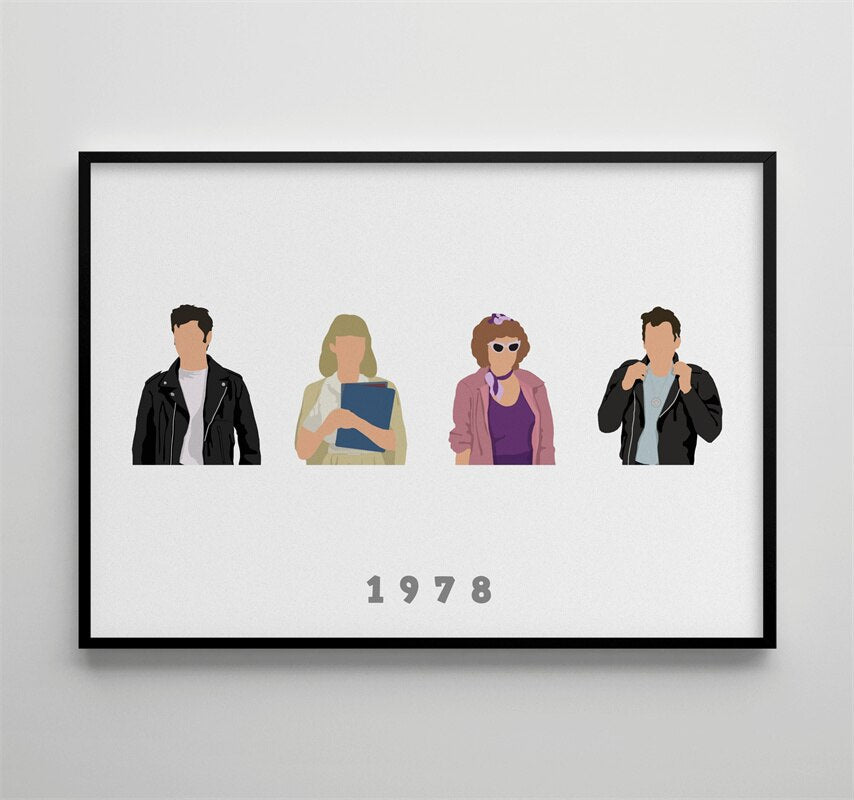 Grease Wall Art Movie Poster