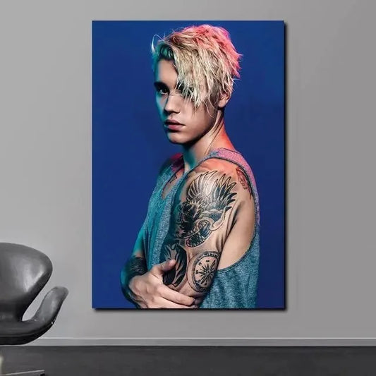 Justin Bieber Blonde Hair Photo Poster