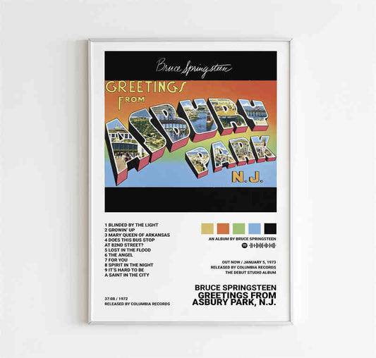 Bruce Stringsteen Greetings From Minimalist Album Poster