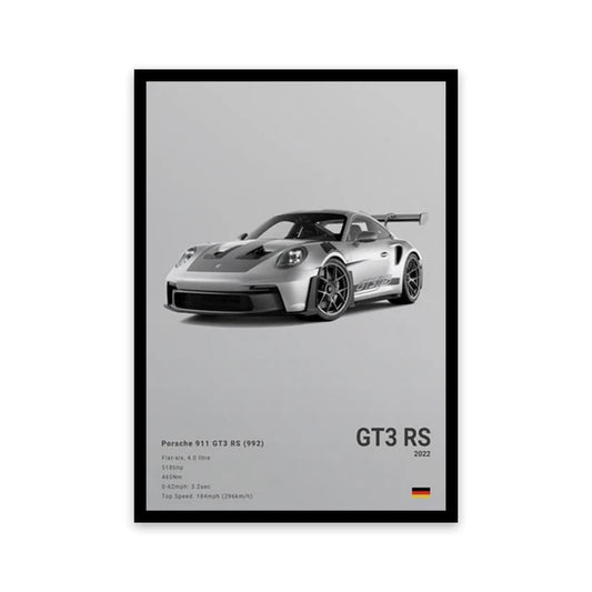 Porsche 911 GT3 RS Sports Car Poster