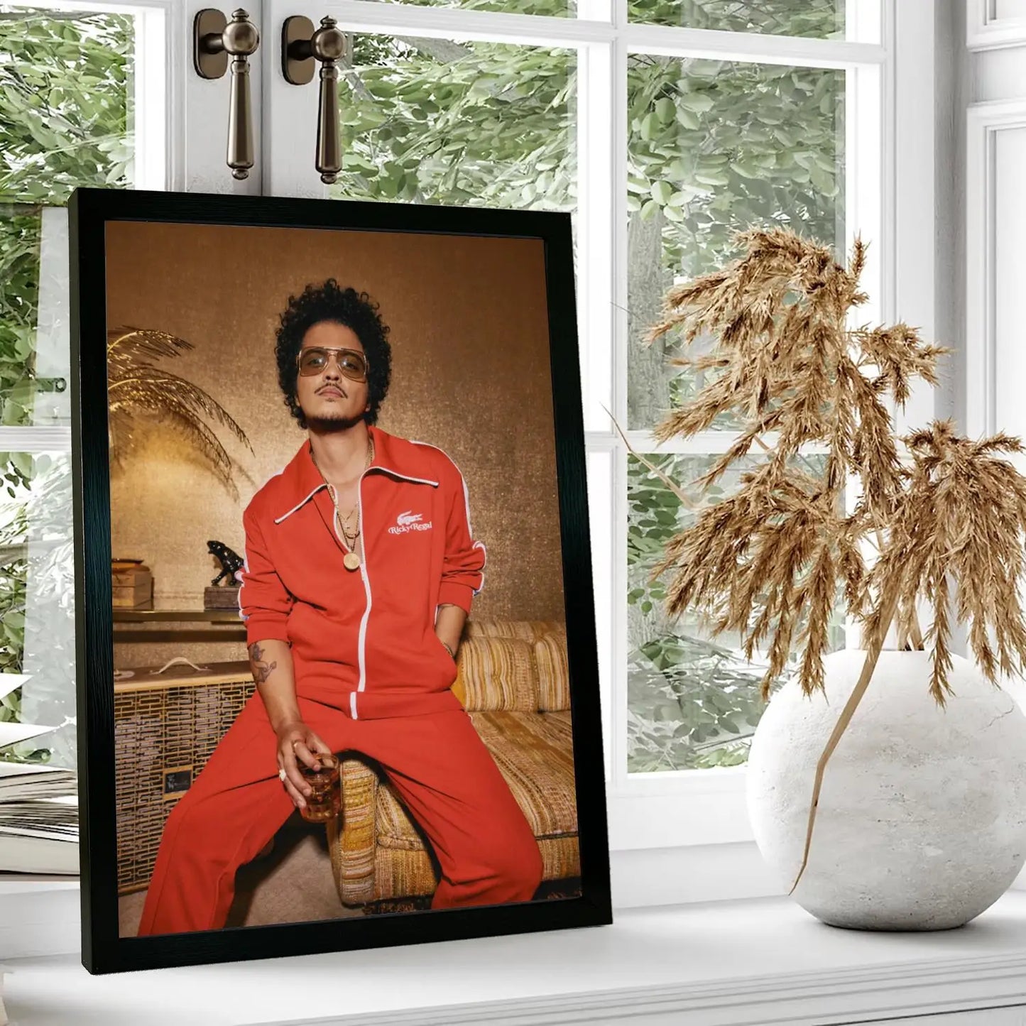 Bruno Mars Red Track Suit Wall Art Poster