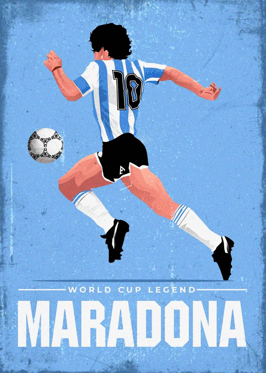 Maradona Sport Soccer Futbol Poster