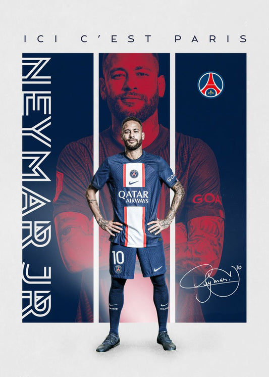 Neymar Soccer Football Star Poster