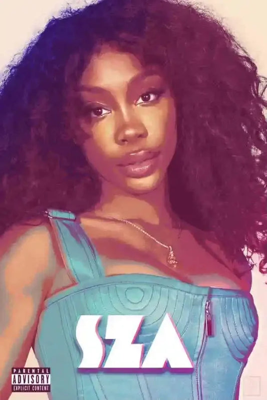 SZA Blue Dress Wall Art Poster