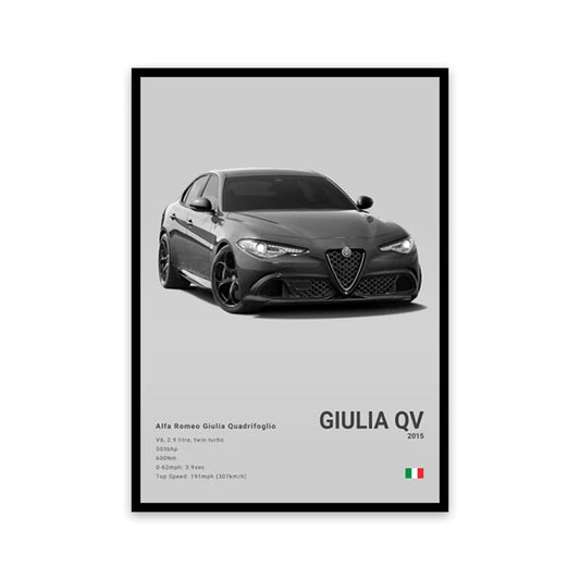 Alfa Romeo Giulia QV Car Poster