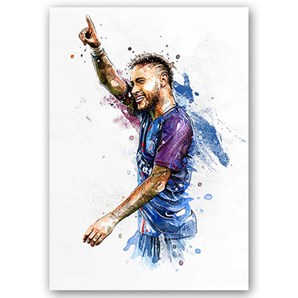 Neymar Splash Football Star Soccer Poster