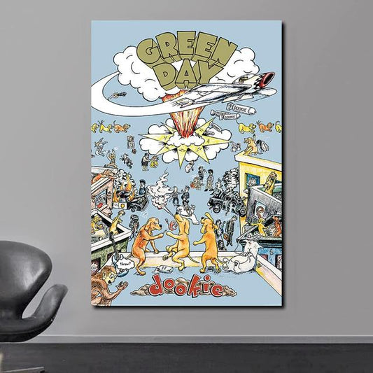 Green Day Dookie Blue Art Poster