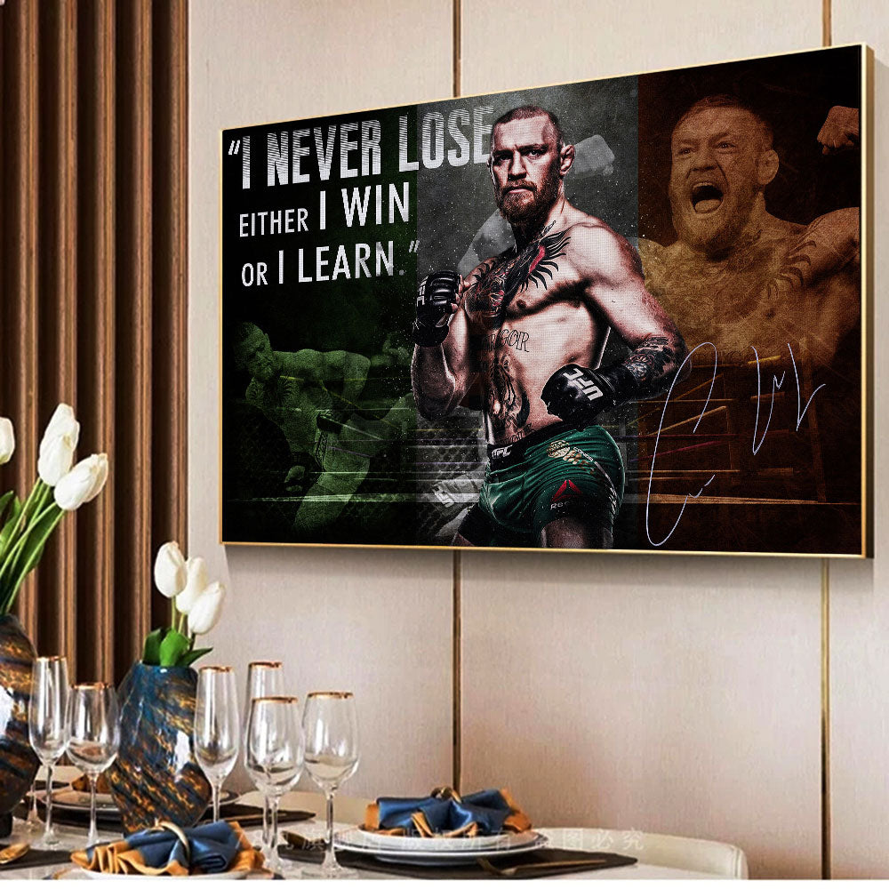 I Either Win Or Learn Conor McGregor Poster