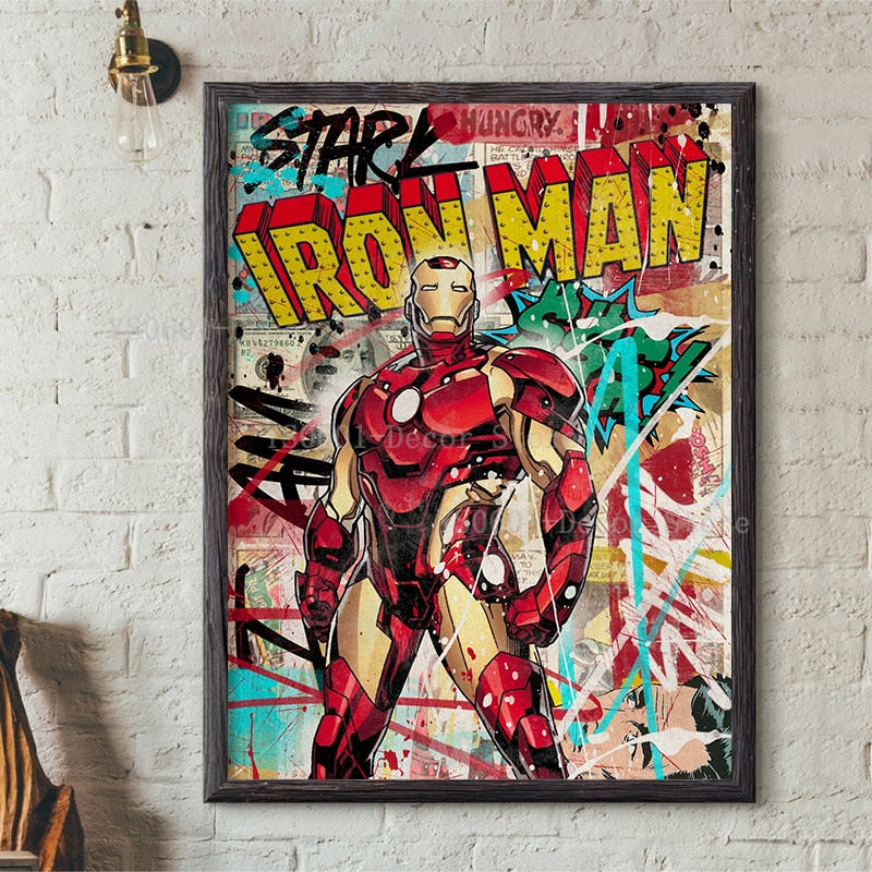 Iron Man Marvel Avengers Graffiti Poster