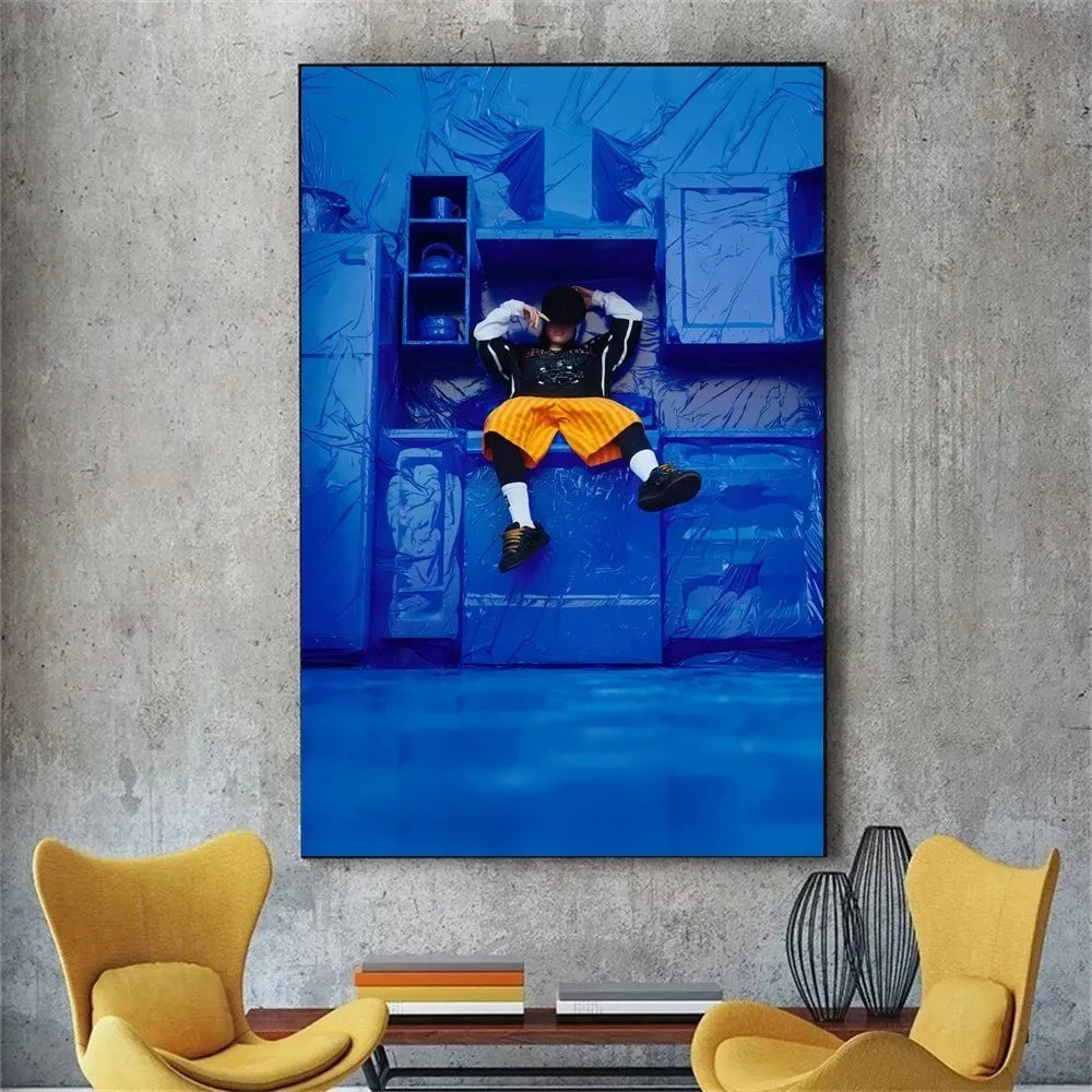 Billie Eilish Yellow Shorts Poster