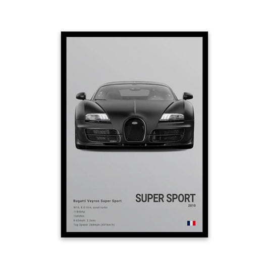 Bugatti Veyron Super Sport Car Poster